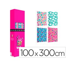Papel De Regalo Basika Infantil Rollo De 100 X 300 Cm Modelos Surtidos