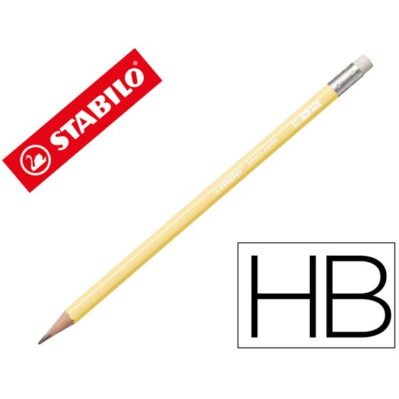 Lapices De Grafito Con Goma Stabilo Swano Mina 2,2 Mm Dureza Hb Amarillo Pastel