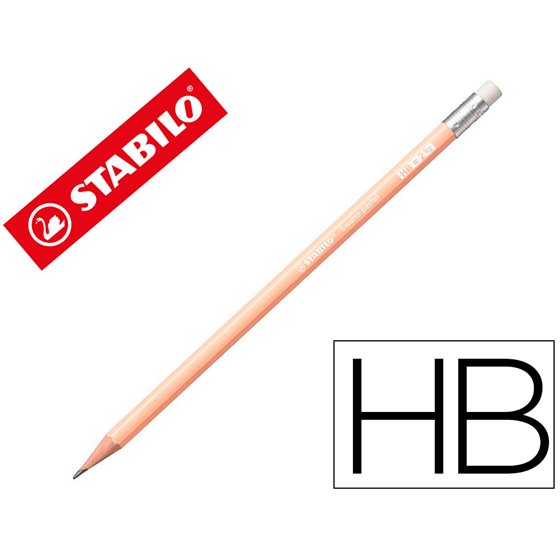 Lapices De Grafito Con Goma Stabilo Swano Mina 2,2 Mm Dureza Hb Melocoton Pastel