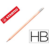 Lapices De Grafito Con Goma Stabilo Swano Mina 2,2 Mm Dureza Hb Melocoton Pastel
