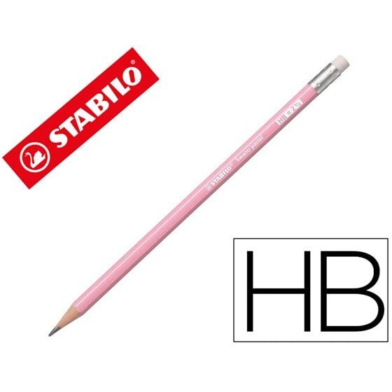 Lapices De Grafito Con Goma Stabilo Swano Mina 2,2 Mm Dureza Hb Rosa Pastel