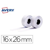Etiqueta Avery Ondulada Blanca Permanente 26X16 Mm Para Etiquetadora Pl21/18 Caja De 10 Rollos De 1200 Etiqietas
