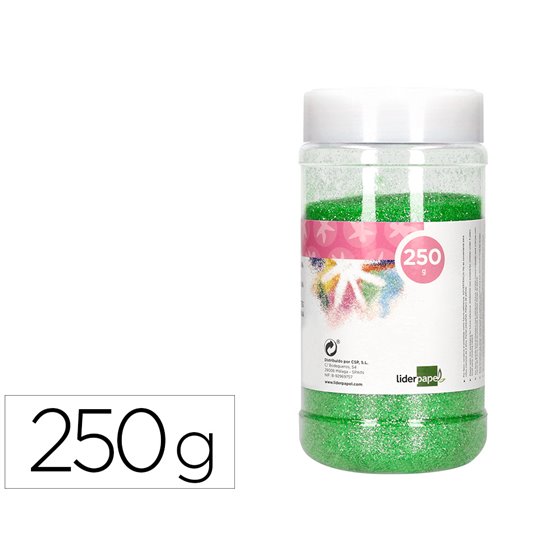 Purpurina Liderpapel Fantasia Color Metalico Verde Pastel Bote De 250 Gr