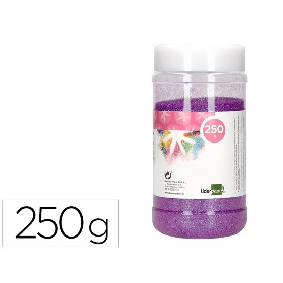 Purpurina Liderpapel Fantasia Color Metalico Violeta Pastel Bote De 250 Gr