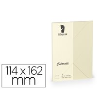 Sobre Rossler Coloretti C6 Ministro Color Crema 114X162 Mm Pack De 5 Unidades