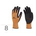 Guantes Deltaplus Poliester Impregando Latex Palma Y Dedos Naranja Fluor/Negro Talla 8