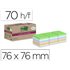 Bloc De Notas Adhesivas Quita Y Pon Post-It Super Sticky 76X76 Mm 70 Hojas Recicladas Paquete De 14 Unidades