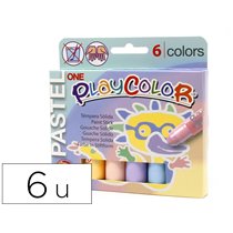 Tempera Solida En Barra Playcolor Pastel One Caja De 6 Unidades Colores Surtidos