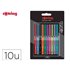 Rotulador Rotring Fineliner Punta Metalica 0,4 Mm Pack De 10 Colores Surtidos