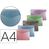 Carpeta Carchivo Dossier Broche Polipropileno 200 Mc Cierre Velcro Color Metalizado Pack De 10