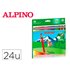 Lapices De Colores Alpino Borrable Caja De 24 Unidades Colores Surtidos