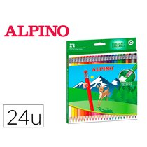 Lapices De Colores Alpino Borrable Caja De 24 Unidades Colores Surtidos
