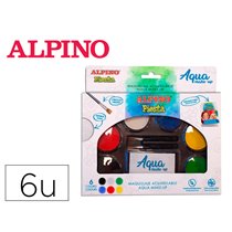 Paleta Maquillaje Alpino Acuarelable Pro 6 Colores Surtidos