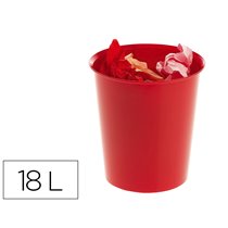 Papelera Plastico Archivo 2000 Ecogreen 100% Reciclada 18 Litros Color Rojo 290X310