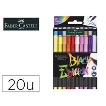 Rotulador Faber Castell Edicion Black Punta De Pincel Caja De 20 Unidades Colores Surtidos