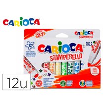Rotulador Carioca Stamperello Caja 12 Unidades Colores Surtidos