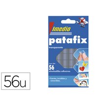 Sujetacosa Imedio Patafix Almohadilla Adhesiva Transparente Removible Blister De 56 Unidades