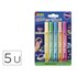 Pegamento Imedio Glitter Glue Brilla En La Oscuridad Para Manualidades 10 Ml Blister De 5 Unidades Colores Surtidos