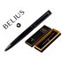 Boligrafo Belius Origen 1995 Aluminio Textura Cepillada Color Negro Tinta Azul Caja De Diseño