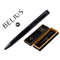 Boligrafo Belius Origen 1995 Aluminio Textura Cepillada Color Negro Tinta Azul Caja De Diseño