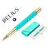 Roller Belius Aqua Aluminio Color Turquesa Y Dorado Tinta Negra Caja De Diseño