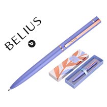 Boligrafo Belius Rose Aluminio Color Lavanda/Oro Rosa Tinta Azul Caja De Diseño