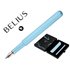 Pluma Y Funda De Similpiel Belius Space B Color Minimalista Azul Tinta Azul Caja De Diseño