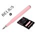 Pluma Y Funda De Similpiel Belius Space B Color Minimalista Rosa Tinta Azul Caja De Diseño