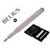 Pluma Y Funda De Similpiel Belius Space B Color Minimalista Gris Tinta Azul Caja De Diseño