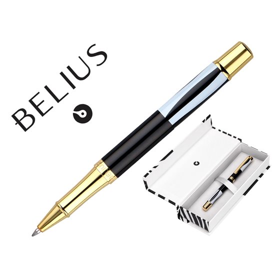 Roller Belius Dualita Cuerpo Blanco Color Negro Tinta Negra Caja De Diseño