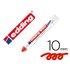 Marcador Edding Permanente 950 Pasta Opaca Rojo Punta Redonda 10 Mm Para Superficies Oxidadas/Rugosas