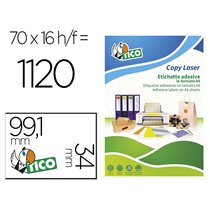 Etiqueta Adhesiva Tico Verde Fluor Permanente Fsc Laser/ Inkjet/Fotocopia 99,1X34 Mm Caja De 1120 Unidades