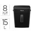 Destructora De Documentos Fellowes P-42C Capacidad 8H Seguridad P4 Grapas Y Tarjetas Papelera 15 L