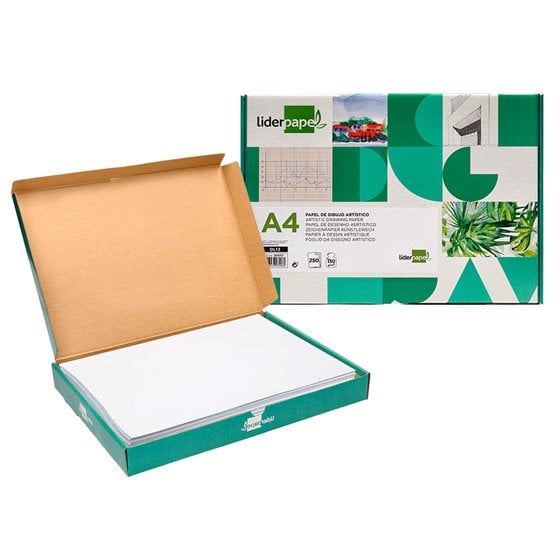 Papel Dibujo Liderpapel 210X297 Mm 130 Gr Sin Recuadro Din A4 Hoja