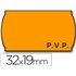 Etiquetas Meto Onduladas 32X19 Mm Pvp Adh.2 Fluor Naranja Rollo 1000 Etiquetas