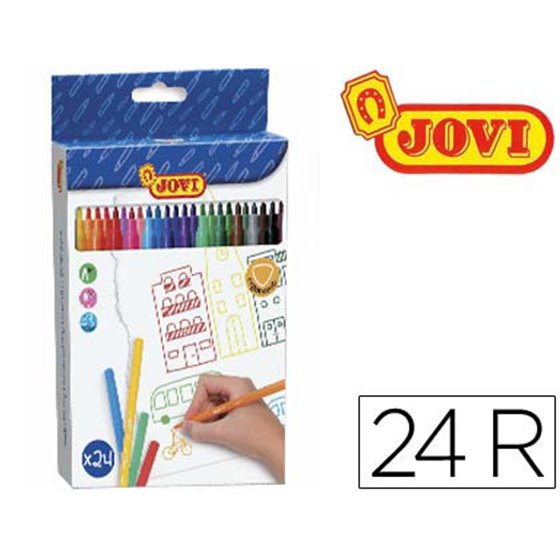 Rotulador Jovi Slim Caja De 24 Unidades Colores Surtidos
