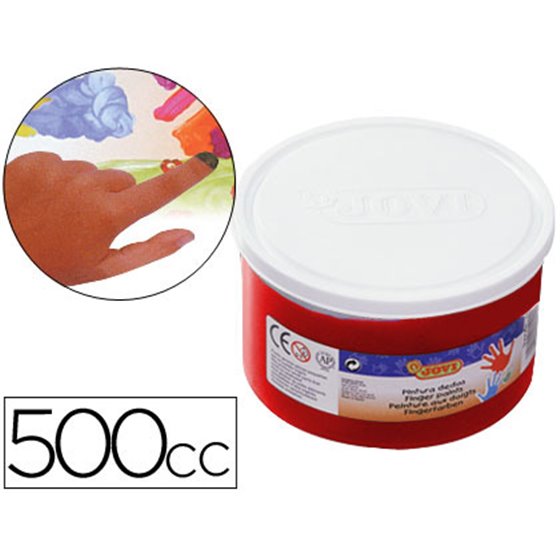 Pintura A Dedos Jovi 500 Cc Rojo