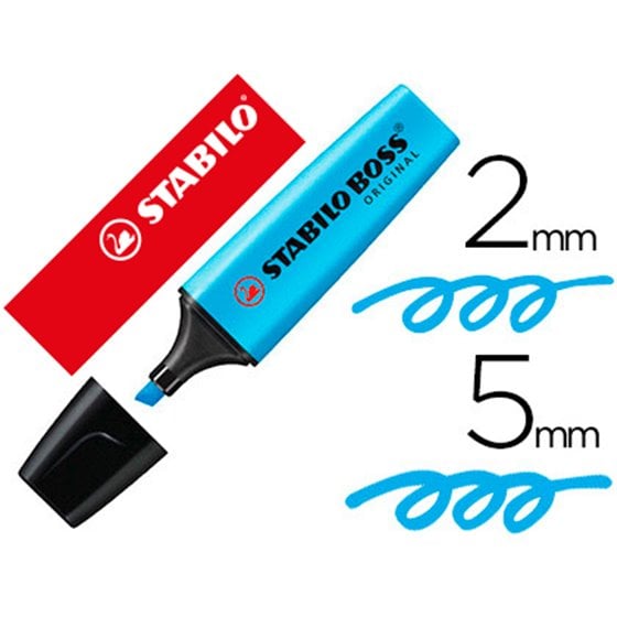 Rotulador Stabilo Boss Fluorescente 70 Azul