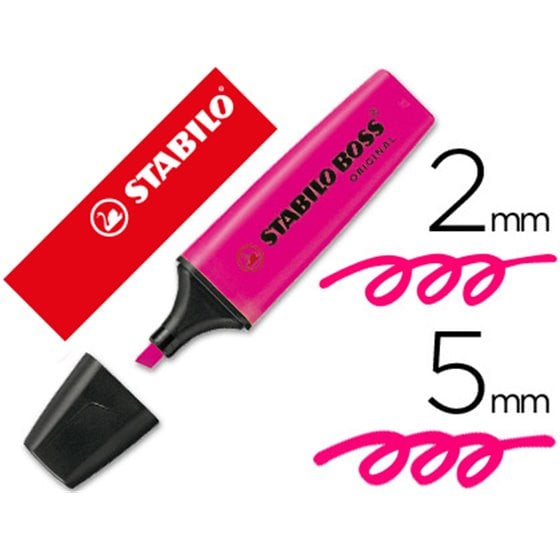 Rotulador Stabilo Boss Fluorescente 70 Rosa