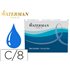 Tinta Estilografica Waterman Serenity Blue Caja De 8 Cartuchos Standard Largos