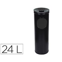 Cenicero Papelera Redondo 401 Negro Metalico 66X21,5 Cm