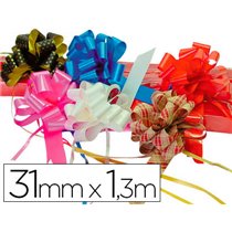 Cinta Para Hacer Lazos Rojo 130 Cm X 31 Mm Unidad