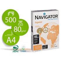 Papel Fotocopiadora Navigator Din A4 80 Gramos 4 Taladros Papel Multiuso Ink-Jet Y Laser Paquete De 500 Hojas