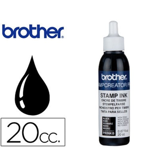 Tinta Brother Para Sellos Automaticos Color Negro Bote De 20 Cc