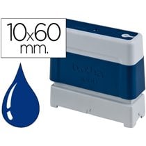 Sello Automatico Brother 10 Mm X 60 Mm Azul