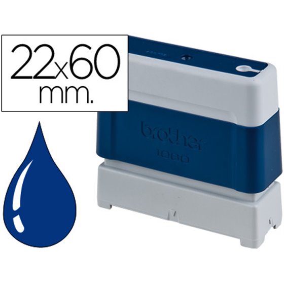 Sello Automatico Brother 22 Mm X 60 Mm Azul