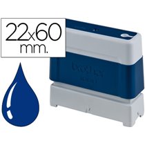 Sello Automatico Brother 22 Mm X 60 Mm Azul