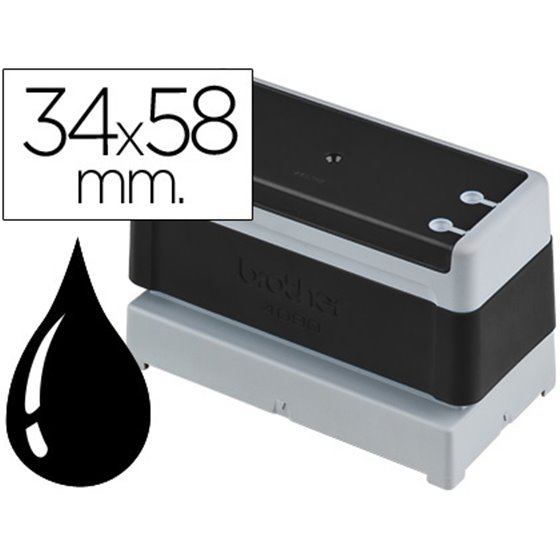 Sello Automatico Brother 34 Mm X 58 Mm Negro