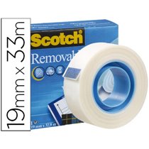 Cinta Adhesiva Scotch Magic Invisible Removible 33 Mt X 19 Mm