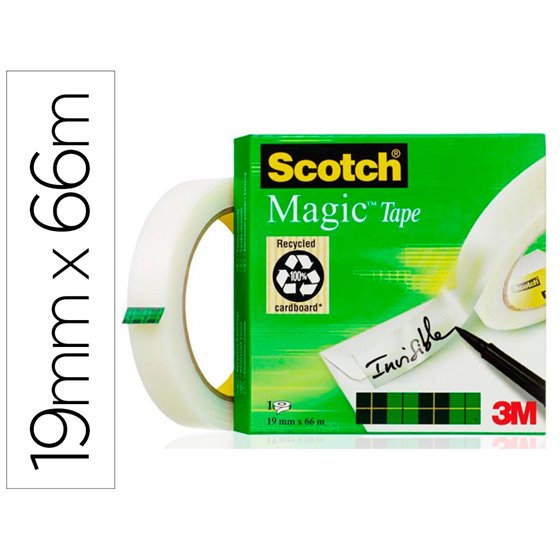 Cinta Adhesiva Scotch Magic Invisible 66 Mt X 19 Mm